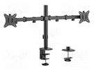 Monitor holder; 9kg; 17÷32"; Arm len: 441mm; for two monitors GEMBIRD