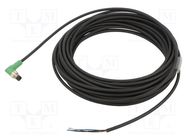 Connection lead; M8; PIN: 4; angled; 10m; plug; 30VAC; 4A; SAC; PUR PHOENIX CONTACT