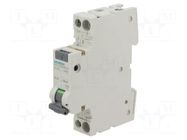 RCBO breaker; Inom: 10A; Ires: 30mA; Poles: 1+N; 230/400VAC; IP20 SIEMENS