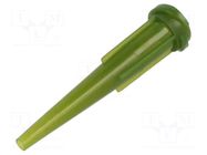 Needle: plastic; 1.25"; Size: 14; straight; UV block; polypropylene METCAL