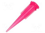 Needle: plastic; 1.25"; Size: 20; straight; UV block; polypropylene METCAL