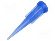 Needle: plastic; 1.25"; Size: 22; straight; UV block; polypropylene METCAL