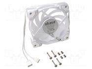 Fan: DC; axial; 12VDC; 120x120x25mm; 32.7dBA; ball; 900÷2000rpm Akasa