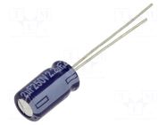 Capacitor: electrolytic; THT; 2.2uF; 250VDC; Ø6.3x11.2mm; ±20% PANASONIC