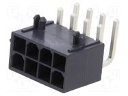 Socket; wire-board; male; Mini-Fit Jr; 4.2mm; PIN: 8; Glow-Wire; THT MOLEX