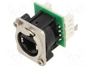 Connector: RJ45; socket; XLRnet; PIN: 8; Cat: 5e; with push button AMPHENOL
