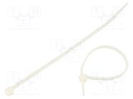 Cable tie; L: 120mm; W: 2.5mm; polyamide; 80N; natural; 100pcs. RADPOL