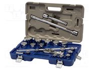 Wrenches set; 6-angles,socket spanner; Mounting: 3/4"; 21pcs. IRIMO