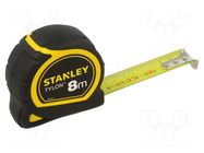 Measuring tape; L: 8m; Width: 25mm; Class: II; measure STANLEY