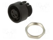 Connector: circular; 710; 125V; 4A; PIN: 3; socket; female; soldering BINDER