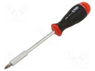 Kit: screwdriver; Features: spare bits placed inside the handle FELO