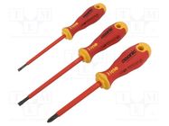 Kit: screwdrivers; insulated; Phillips,slot; ERGONIC®; 3pcs. FELO