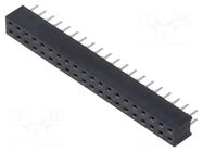 Connector: pin strips; socket; female; PIN: 40; 2A; straight; THT HARWIN