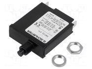 Circuit breaker; Urated: 240VAC; 28VDC; 2A; SPST; Poles: 1; screw SCHURTER