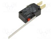 Microswitch SNAP ACTION; 16A/250VAC; 0.3A/250VDC; with lever OMRON Electronic Components