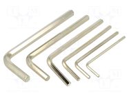 Wrench-set; hex key; steel; 6pcs. IRIMO