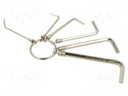 Wrench-set; hex key; steel; 6pcs. IRIMO