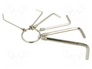 Wrench-set; hex key; steel; 6pcs. IRIMO