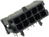 CONNECTOR, HEADER, 10POS, 2ROW, 3MM; Pitch Spacing:3mm; No. of Contacts:10Contacts; Gender:Header; Product Range:Micro-Fit 3.0 43045 Series; Contact Termination Type:Through Hole; No. of Rows:2Rows; Contact Plating:Tin Plated Contacts; Contact Material:Br