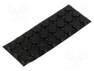 Mount.elem: self-adhesive foot; black; 24pcs. HAMMOND