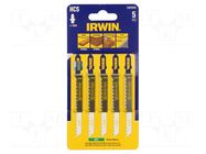 Hacksaw blade-set; wood,jigsaw; 100mm; 6teeth/inch; 5pcs. IRWIN