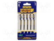 Hacksaw blade; wood,jigsaw; 83mm; 20teeth/inch; 5pcs. IRWIN