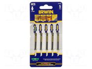 Hacksaw blade-set; wood,jigsaw; 83mm; 20teeth/inch; 5pcs. IRWIN