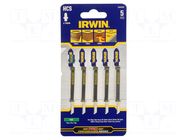 Hacksaw blade-set; wood,jigsaw; 83mm; 20teeth/inch; 5pcs. IRWIN