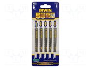 Hacksaw blade-set; wood,jigsaw; 115mm; 5pcs; Kind of holder: T IRWIN