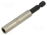 Holder; 1/4"; Overall len: 75mm; Mounting: 1/4" (C6,3mm) KING TONY