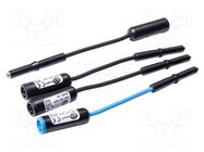 Adapter; black,blue; 1A; 4pcs; banana socket,M4/M6 thread SONEL