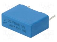 Capacitor: polyester; 0.68uF; 160VAC; 250VDC; 15mm; ±10%; -55÷125°C EPCOS