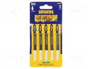 Hacksaw blade-set; wood,jigsaw; 100mm; 10teeth/inch; 5pcs. IRWIN