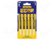 Hacksaw blade-set; wood,jigsaw; 100mm; 10teeth/inch; 5pcs. IRWIN