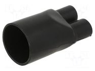 Cable breakout; 30/12mm; black; Diam.after shrinking: 10/4mm; AK RADPOL
