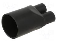 Cable breakout; 30/12mm; black; Diam.after shrinking: 10/4mm; AK RADPOL