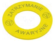 Description label; yellow; 45mm SIEMENS