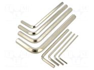 Wrench-set; hex key; steel; 8pcs. IRIMO