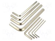 Wrench-set; hex key; steel; 8pcs. IRIMO