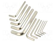 Wrench-set; hex key; steel; 11pcs. IRIMO