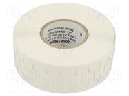 Label; 2÷3.5mm; polyester; white; -40÷150°C; leaded; WM; UL94HB WEIDMÜLLER