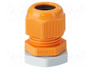 Cable gland; M20; 1.5; IP66; polyamide; orange HENSEL