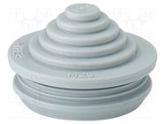 Grommet; elastomer thermoplastic TPE; grey; -25÷35°C; 5÷21mm HENSEL