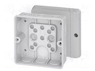 Enclosure: junction box; X: 98mm; Y: 98mm; Z: 55mm; IP55; grey HENSEL