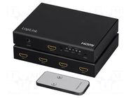 Splitter; HDCP 2.2,HDMI 2.0; black; Input: DC socket,HDMI socket LOGILINK