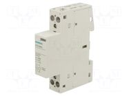 Contactor: 2-pole installation; 20A; 230VAC; NO x2 SIEMENS