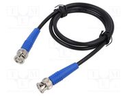 Test lead; BNC plug,both sides; BNC; Len: 1m; blue; Z: 50Ω; RG58 TESTEC