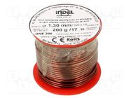 Coil wire; single coated enamelled; 1.3mm; 0.2kg; -65÷200°C INDEL