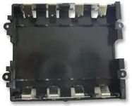 BATTERY HOLDER, 4XAA, BLACK