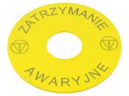 Description label; yellow; 75mm SIEMENS